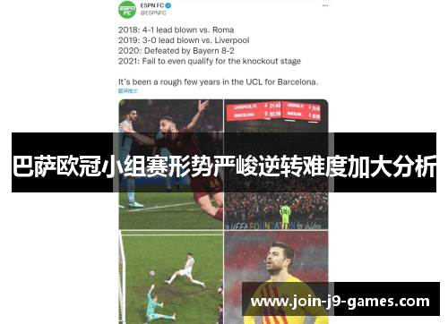 巴萨欧冠小组赛形势严峻逆转难度加大分析