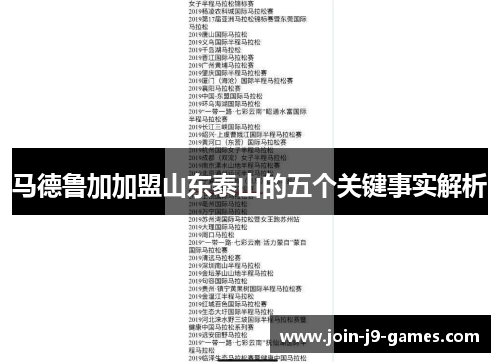 马德鲁加加盟山东泰山的五个关键事实解析